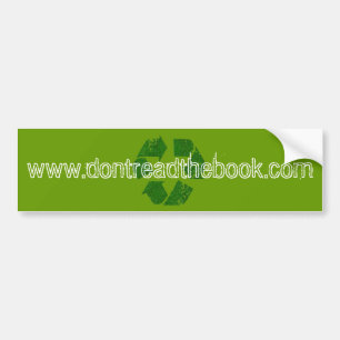 Coche La pegatina para el parachoques del libro - verde