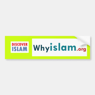 Coche La pegatina para el parachoques descubre el Islam
