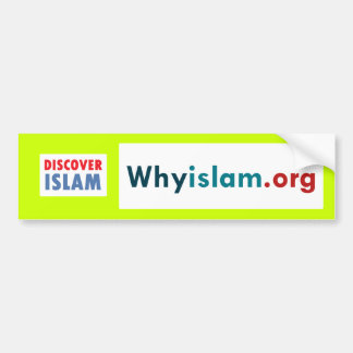 Coche La pegatina para el parachoques descubre el Islam