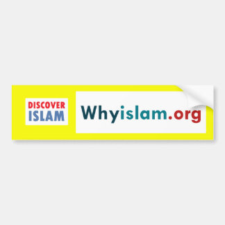 Coche La pegatina para el parachoques descubre el Islam