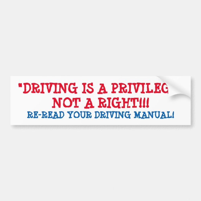 COCHE ¡LA PEGATINA PARA EL PARACHOQUES "QUE CONDUCE ES (Frente)