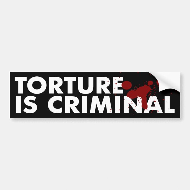 Coche La tortura es pegatina para el parachoques (Frente)
