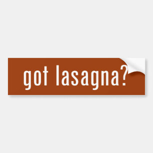 Coche ¿lasagna conseguido? pegatina para el parachoques