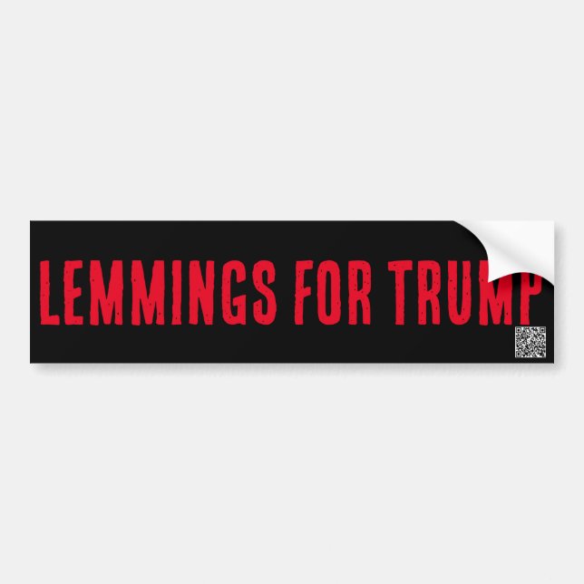 Coche LEMMINGS PARA TRUMP, pegatina del parachoques (Frente)