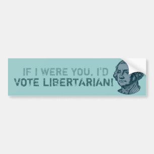Coche ¡Libertario del voto! Pegatina para el parachoque