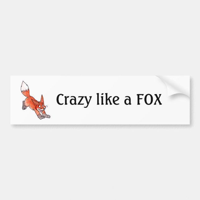 Coche Loco como una pegatina para el parachoques del Fox (Frente)