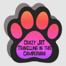 ¡Loco JRT Viajando en este Campervan! Imán para co