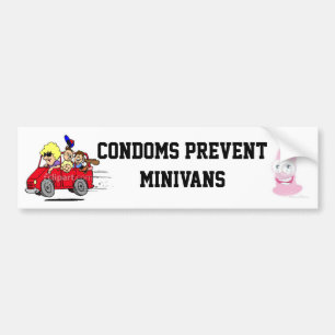 Coche Los condones previenen a la pegatina para el