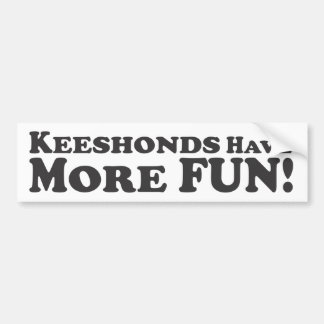 Coche ¡Los Keeshonds se divierten más! - Pegatina para
