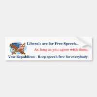 Los liberales son gratis discurso… Pegatina para