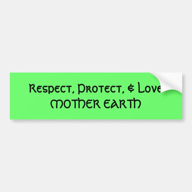 Coche Madre tierra - pegatina para el parachoques (Frente)
