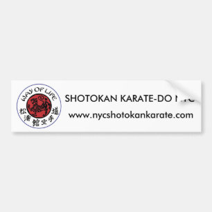 Coche Manera de pegatina para el parachoques de Shotokan