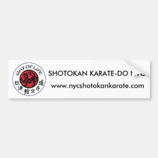 Coche Manera de pegatina para el parachoques de Shotokan