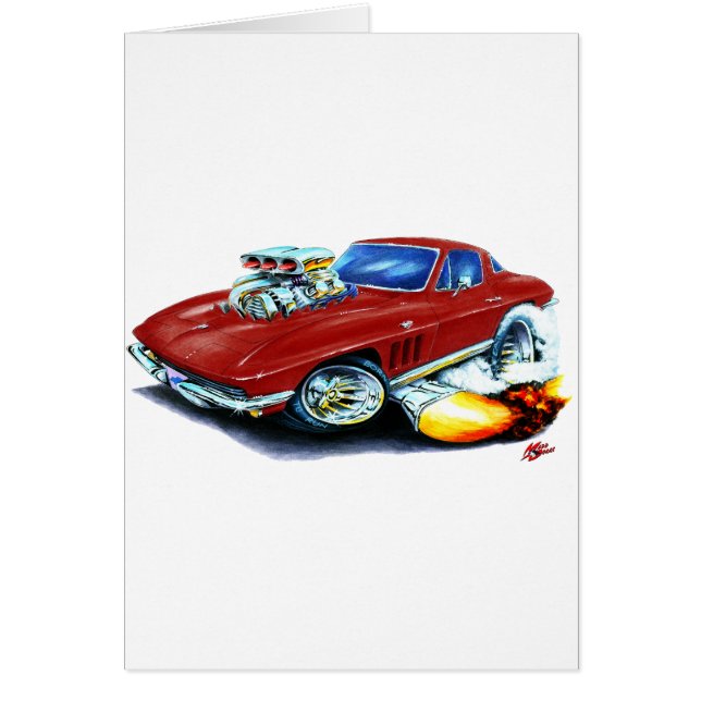 Coche marrón 1965 del Corvette (Frente)