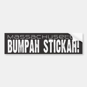 Coche ¡Massachusetts Bumpah Stickah! Pegatina para el