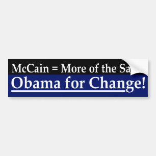 Coche McCain = más de la misma pegatina para el