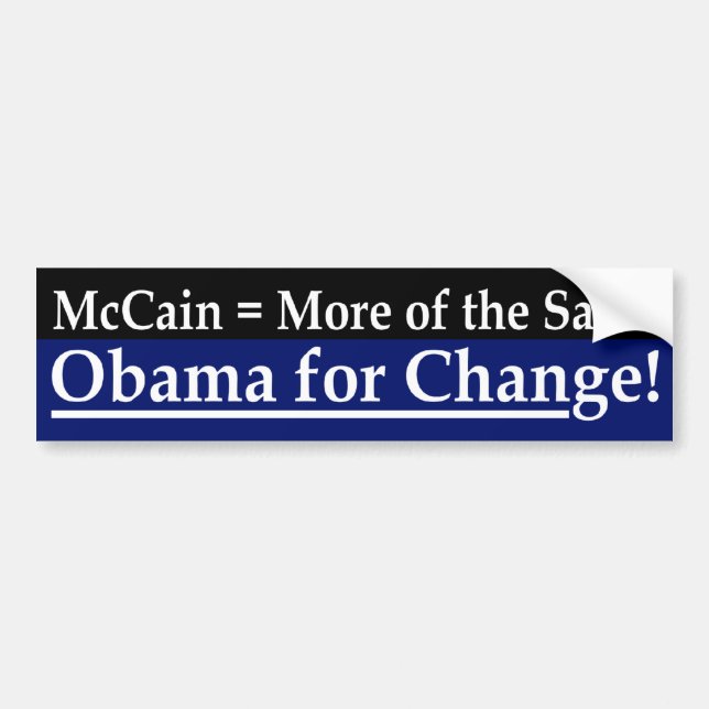 Coche McCain = más de la misma pegatina para el (Frente)