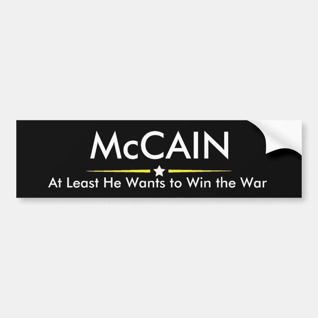 Coche McCain para el presidente pegatina para el (Frente)