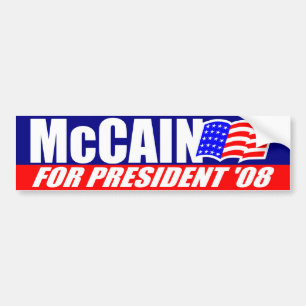 Coche McCain para el presidente pegatina para el
