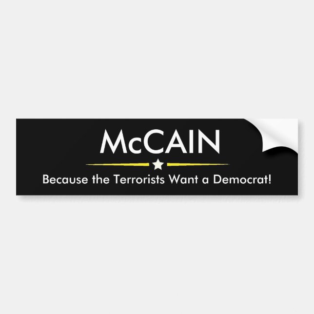Coche McCAIN para el presidente pegatina para el (Frente)