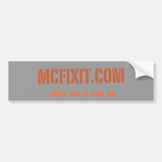 Coche McFix él pegatina para el parachoques