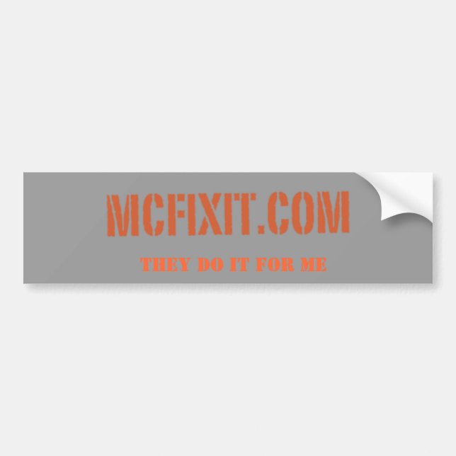 Coche McFix él pegatina para el parachoques (Frente)