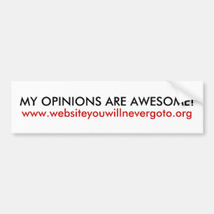 Coche Mis opiniones son pegatina para el parachoques