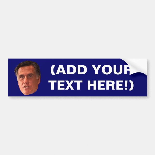 Coche Mitt Romney - haga a su propia pegatina para el (Frente)
