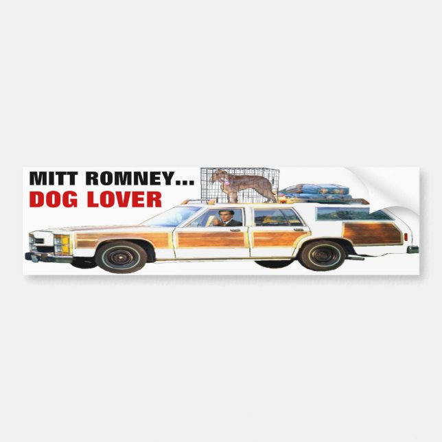 COCHE MITT ROMNEY… PEGATINA PARA EL PARACHOQUES DEL (Frente)