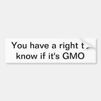 Coche Monsanto genético modificado de la pegatina para