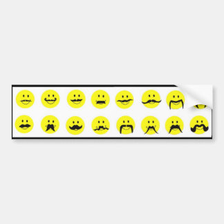 Coche Moodstaches hace frente a la pegatina para el