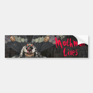 Coche Mothman vive pegatina para el parachoques