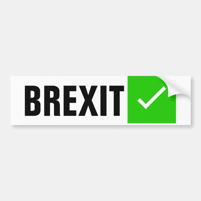 Coche Muestra de Brexit con la pegatina para el (Frente)