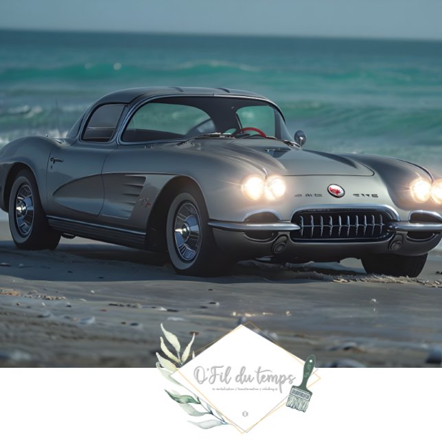 Coche muscular en papel de decoración de la playa (Subido por el creador)