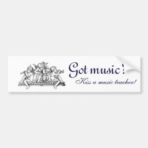 Coche ¿Música conseguida?  Pegatina para el parachoque