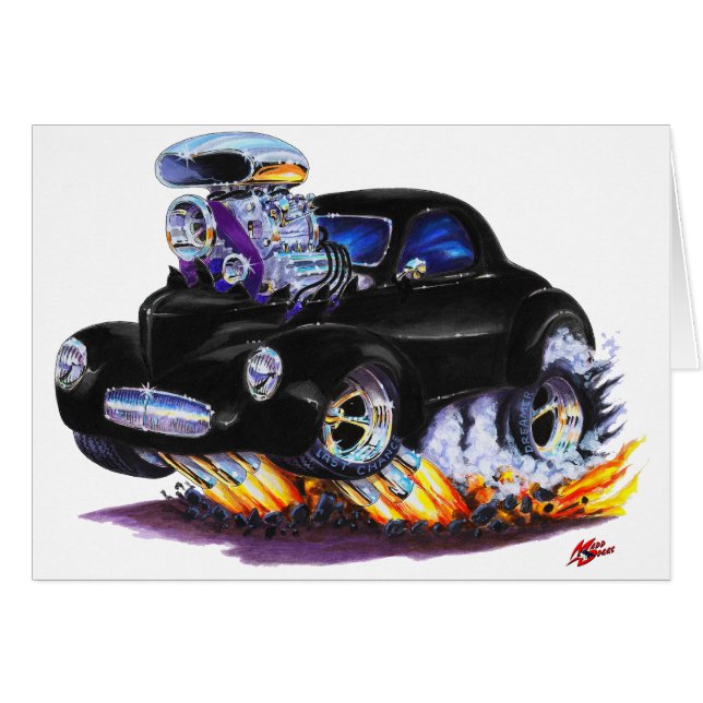 Coche negro 1941 de Willys (Anverso (Horizontal))