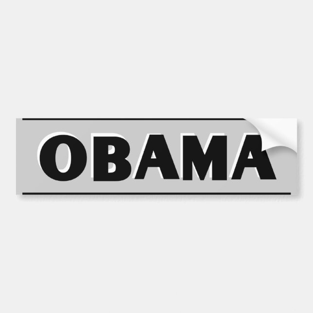 Coche Negro de Obama en pegatina para el parachoques (Frente)