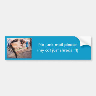 Coche Ninguna del correo basura pegatina para el