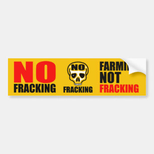 Coche Ninguna pegatina para el parachoques de Fracking