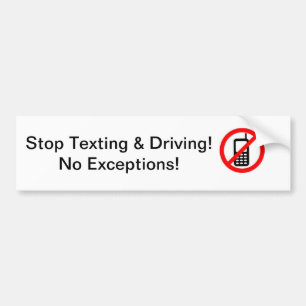 Coche Ninguna pegatina para el parachoques de Texting