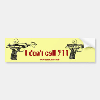 Coche No llamo el arma que tira 911 pegatina para el