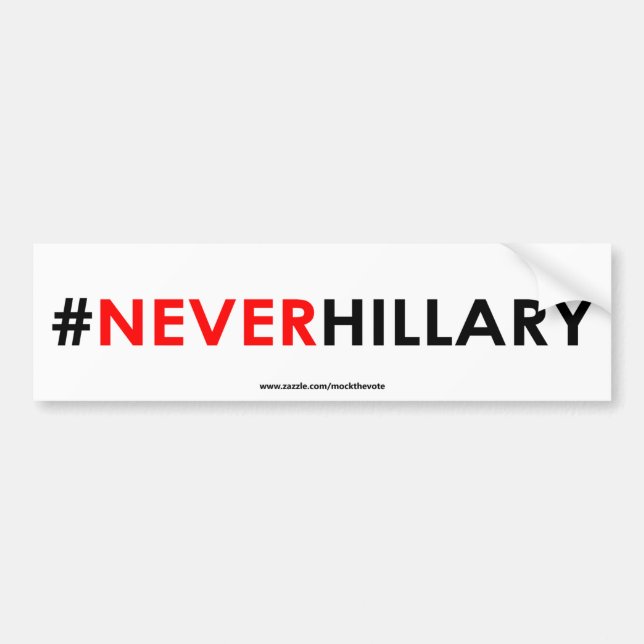 Coche Nunca #NEVERHILLARY de la pegatina para el (Frente)