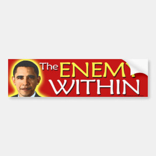 Coche Obama anti "el enemigo dentro" de la pegatina para