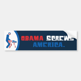 Coche Obama atornilla a la pegatina para el parachoques