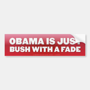 Coche Obama es Bush con una pegatina para el parachoques