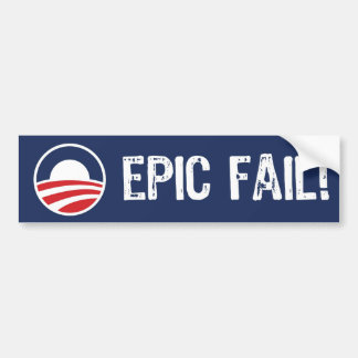 Coche ¡Obama, fall épico! Pegatina para el parachoques