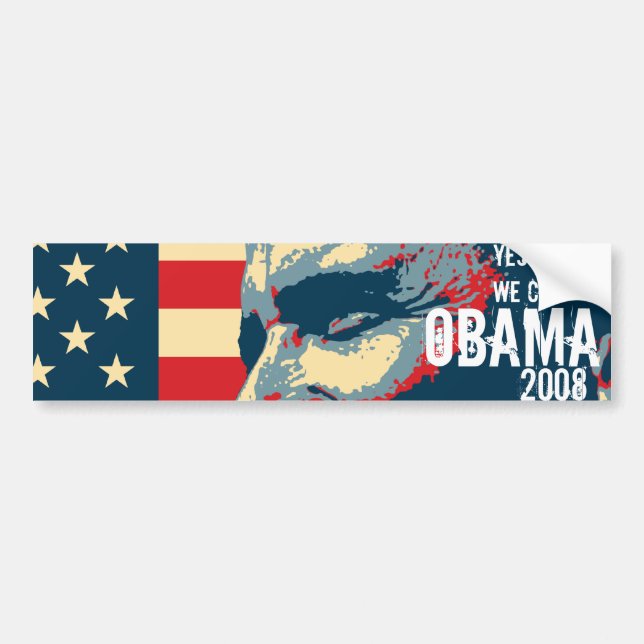 Coche Obama "podemos sí" pegatina para el parachoques (Frente)
