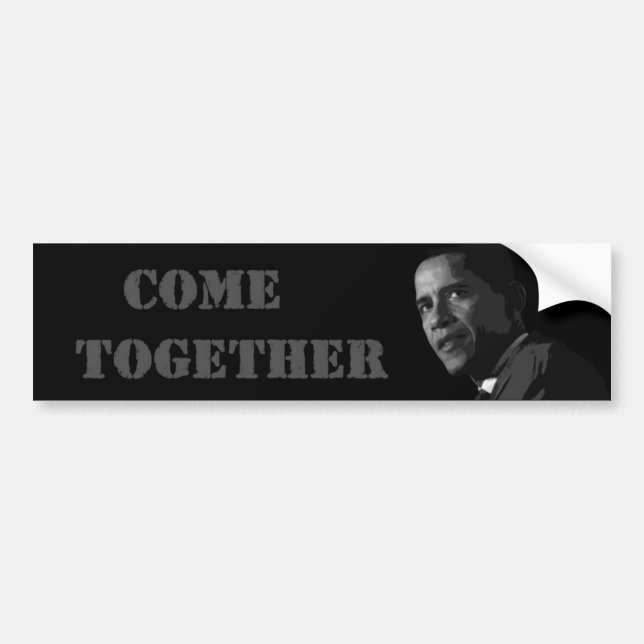 Coche Obama/viene junto pegatina para el parachoques (Frente)