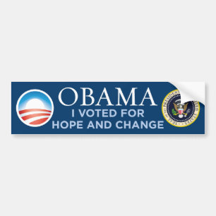 Coche Obama - voté por pegatina para el parachoques de