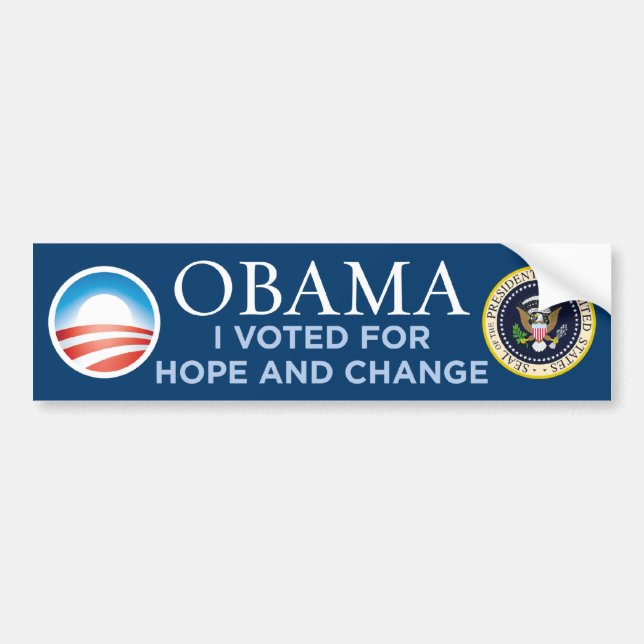 Coche Obama - voté por pegatina para el parachoques de (Frente)